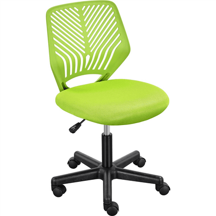 Yaheetech Adjustable Armless Mesh Office Chair, Green