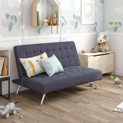 DHP Milo Kids Sofa Futon, Dark Blue