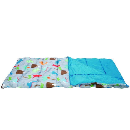 CRCKT Kids Rectangular Sleeping Bag, °50F Rating, Multi-Color Dino Print