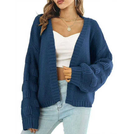 Harence Women's Juniors Cardigan Sweater Loose Open Front Knit Coat Size S-L