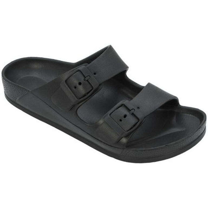 LAVRA Women Double Buckle Sandals EVA Adjustable Rubber Slides