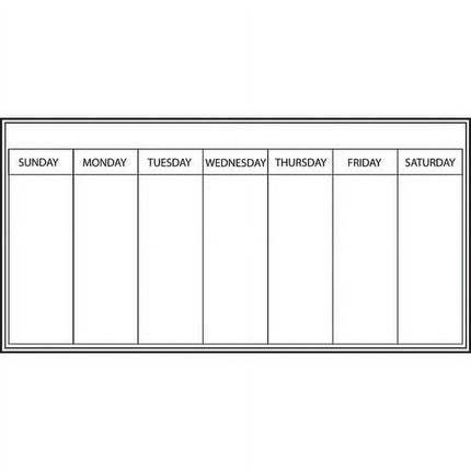WallPops Whiteboard Weekly Calendar, White, 13" x 26"