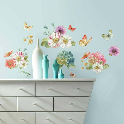 Roommates Lisa Audit Garden Bouquet Peel and Stick Wall Decals