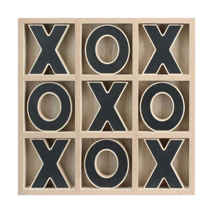 Mainstays Decorative Wood Tic-Tac-Toe Set, Brown