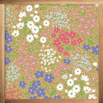 RoomMates Modern Floral Pink and Purple Cork Wall Decor, 10 in x 10 in