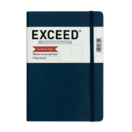 Exceed A5 Dot Journal, Navy, 120 Sheets, 100 GSM