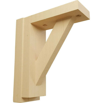 Ekena Millwork 2 1/2"W x 6 1/4"D x 7 1/2"H Traditional Shelf Bracket, Alder