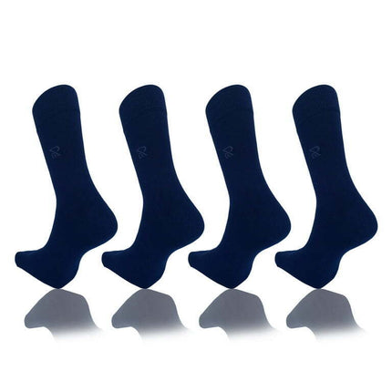 Rigma Mens Bamboo Dress Socks for Men - Soft Touch Seamless Eco-friendly 4 Pairs