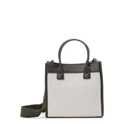 Time and Tru Women's Canvas Mini Tote Bag with Removable Strap, Natural
