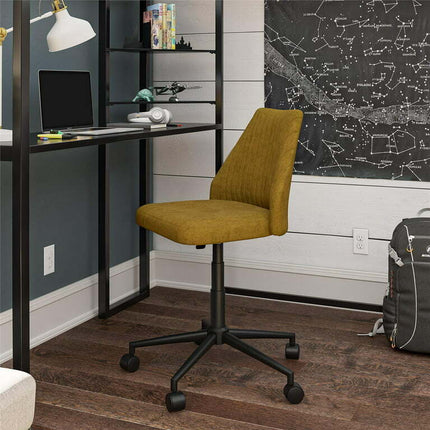 Teen Novogratz Morgan Office Chair with Casters, Mustard Linen