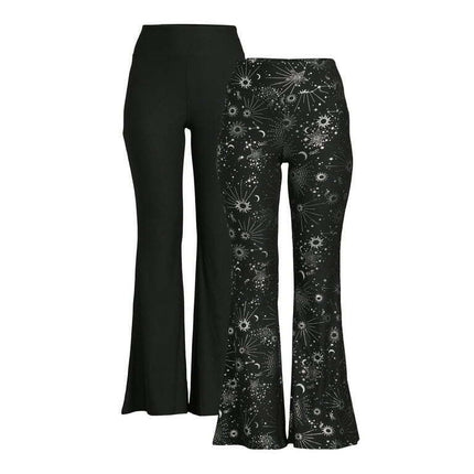 No Boundaries Juniors Flare Pants, 2-Pack, 32" Inseam, Sizes S-3XL