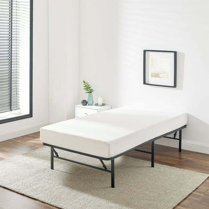 Mainstays 14" High Profile Foldable Steel Twin Platform Bed Frame, Black