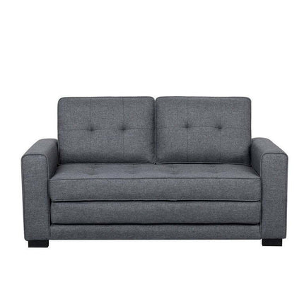 US Pride Furniture Franco Convertible Sleeper Loveseat, Dark Gray