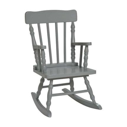 Gift Mark Traditional Kids Spindle Rocking Chair - Gray