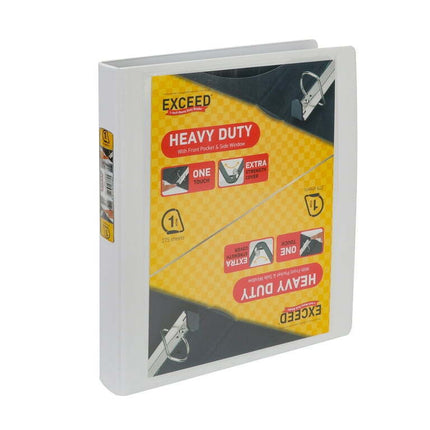 Exceed 1.5'' Heavy Duty Binder, White, Slant D-Ring