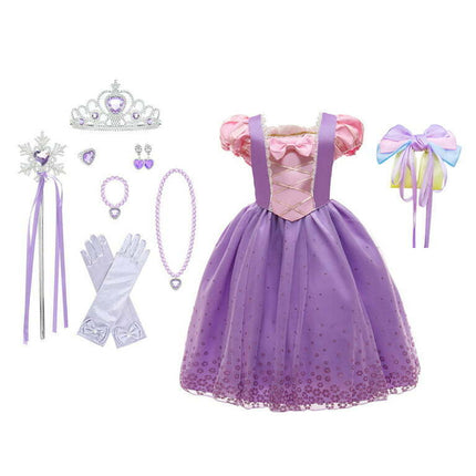 Phenas Girls Sofia Princess Costume Birthday Party Dress with Accessories