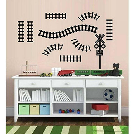 TRAIN #44 (add TRACKS option) Wall or Window Decal (TRACKS BLK)