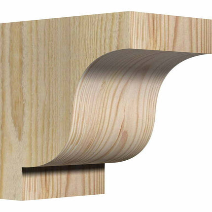 4"W x 6"D x 6"H Newport Rough Sawn Corbel, Douglas Fir