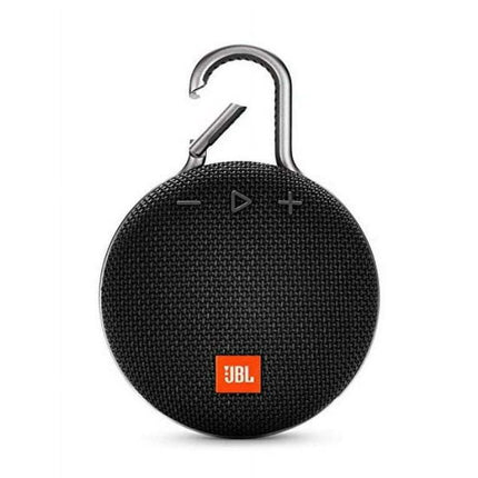 JBL Clip 3 Portable Bluetooth Speaker, Black, JBLCLIP3BLK