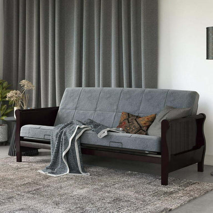 DHP Willow 6 Inch Full Size Quilted Microfiber Futon Mattress, Gray