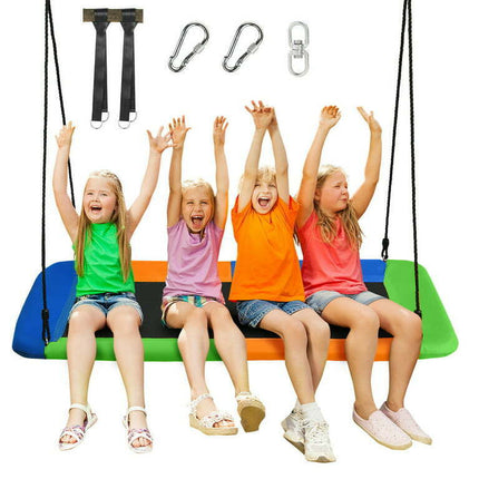 Goplus 700lb Giant 60'' Platform Tree Swing Outdoor w/ 2 Hanging Straps