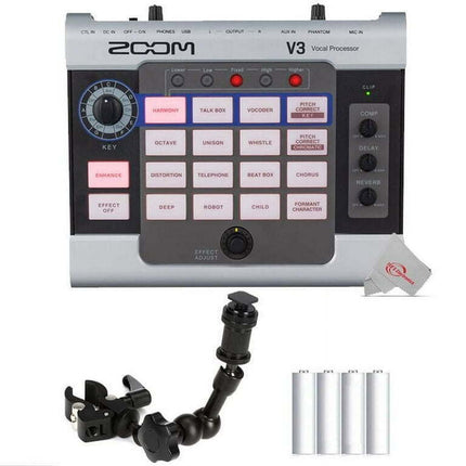 Zoom V3 Vocal Processor with Zoom HRM-7 Handy Recorder Mount
