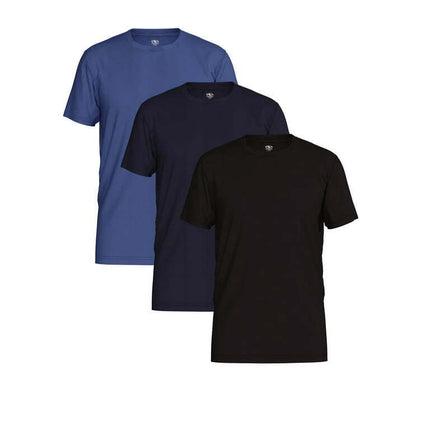 Athletic Works Men's Polymesh Crewneck T-Shirt, 3-Pack