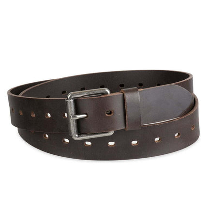 Genuine Dickies Men's Brown Perforated Leather Belt With Big & Tall Sizes