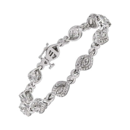 Women's 1/4 ct Diamond Tennis Bracelet in Brass, 7"