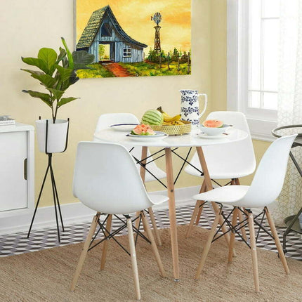 Lacoo Pre-Assembled Mid Century Modern Dining Chairs, Set of 4, Multiple Colors
