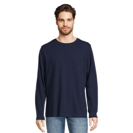 George Men's Crewneck Tee with Long Sleeves, Sizes XS-3XLT