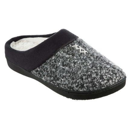 Isotoner Women’s Jessie Heather Knit Hoodback Slippers