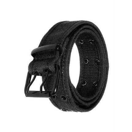 Gelante Canvas Double Grommet Hole Belt - Black, XL