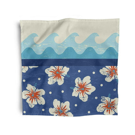 Simply Daisy 18" x 18" Blue Surf, Sand, & Sea Napkins, Set of 4