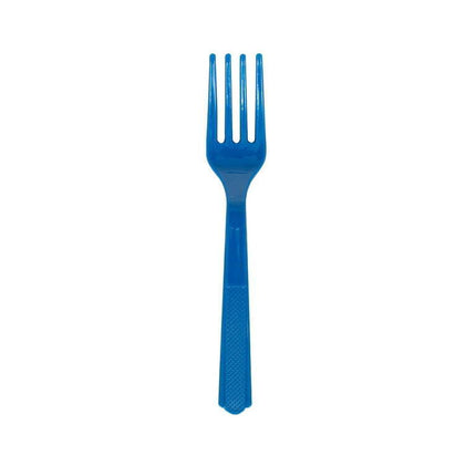 Way to Celebrate! Electric Blue Plastic Forks, 24ct