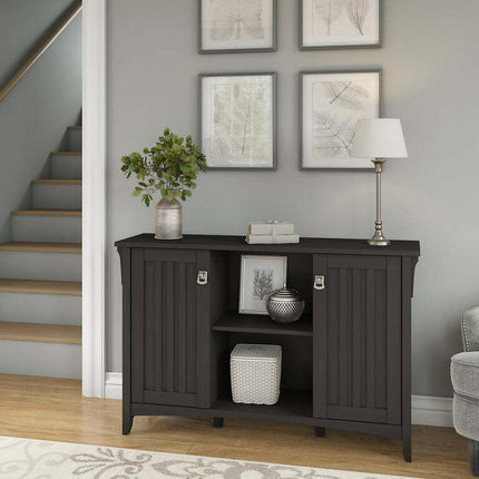 Bush Furniture Salinas Accent Storage Cabinet with Doors, Vintage Black