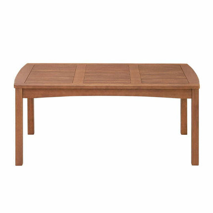 Alaterre Furniture Lyndon Eucalyptus Wood Outdoor Cocktail Table, Natural