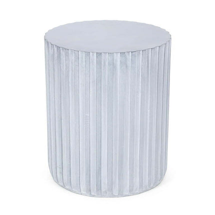 Wood Rise Lightweight Concrete Outdoor Side Table, Gray Blue