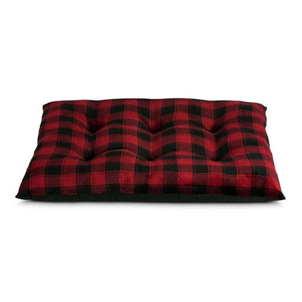 Vibrant Life Extra Large Dog Bed, Plush Tufted Red Buffalo Plaid