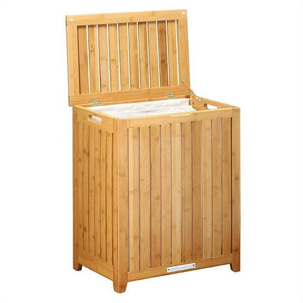 OceanStar Design Group Spa-Style Bamboo Laundry Hamper