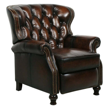 Barcalounger Presidential II Leather Recliner with Nailheads