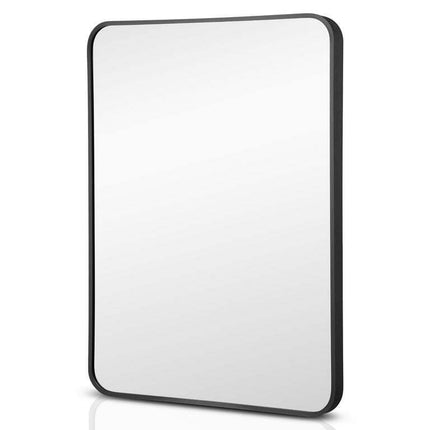 Costway 22''x 30''Bathroom Wall Mounted Mirror Aluminum Alloy Frame Decor Black