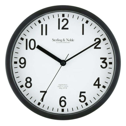 Mainstays Basic Indoor 8.78" Black Analog Round Modern Wall Clock