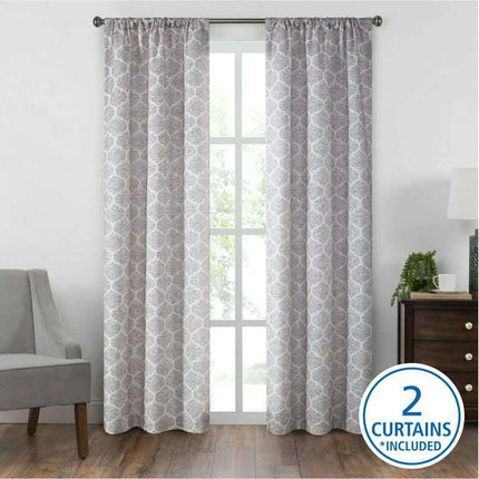 Mainstays Room Darkening Jacquard Panel Pair Curtain, 37'' x 84'', Burgundy