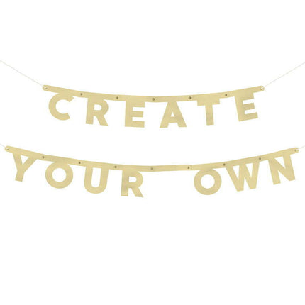 Way to Celebrate! Foil Gold Create Your Own Letter Party Banner Kit