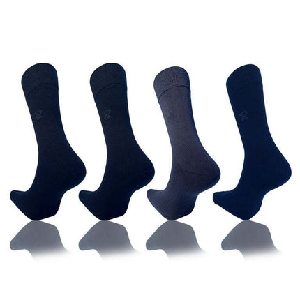 Rigma Mens Bamboo Dress Socks for Men - Soft Touch Seamless Eco-friendly 4 Pairs