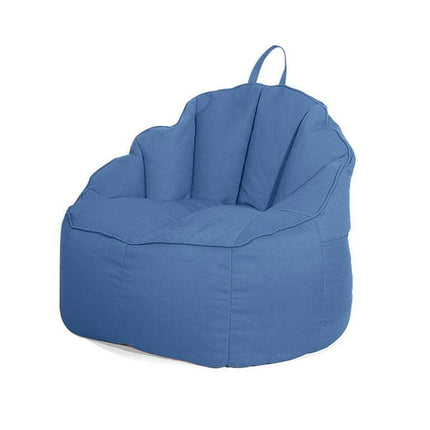 Nokiwiqis Soft Bean Bag Chair for Living Room, Pale Pink Solid Color Round Sofa