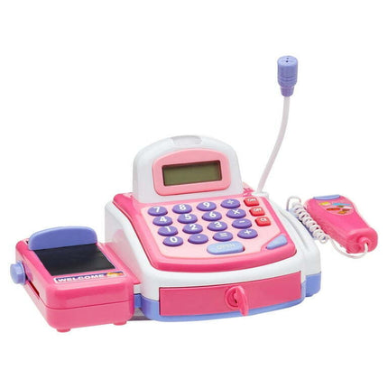 Dash Toyz Pretend Play Electronic Toy Cash Register Toy with Mic Speaker,Money