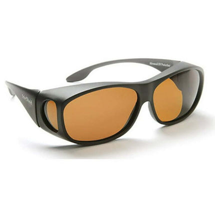 Solar Shield Unisex Dioptics Rectangle Black Adult Sunglasses