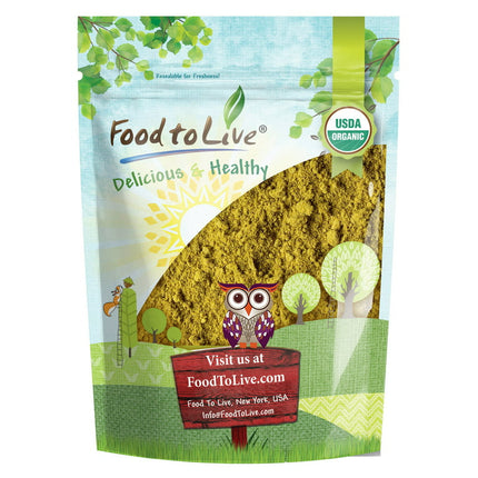 Organic Broccoli Sprout Powder, 0.5 Pounds — Non-GMO, Raw, Vegan, Kosher — by Food to Live